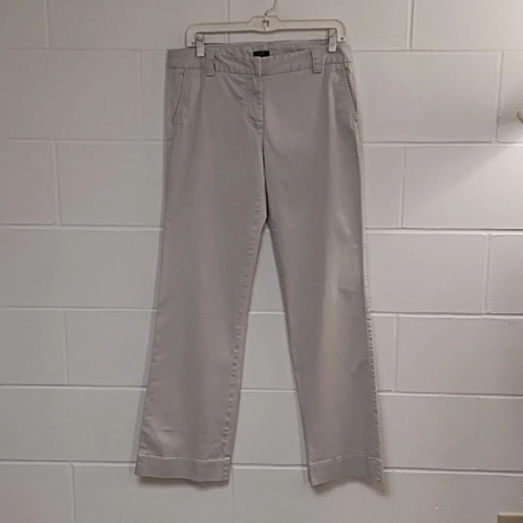 J Crew City Fit Stretch Khaki Cream Midrise Trousers - Picture 1 of 12